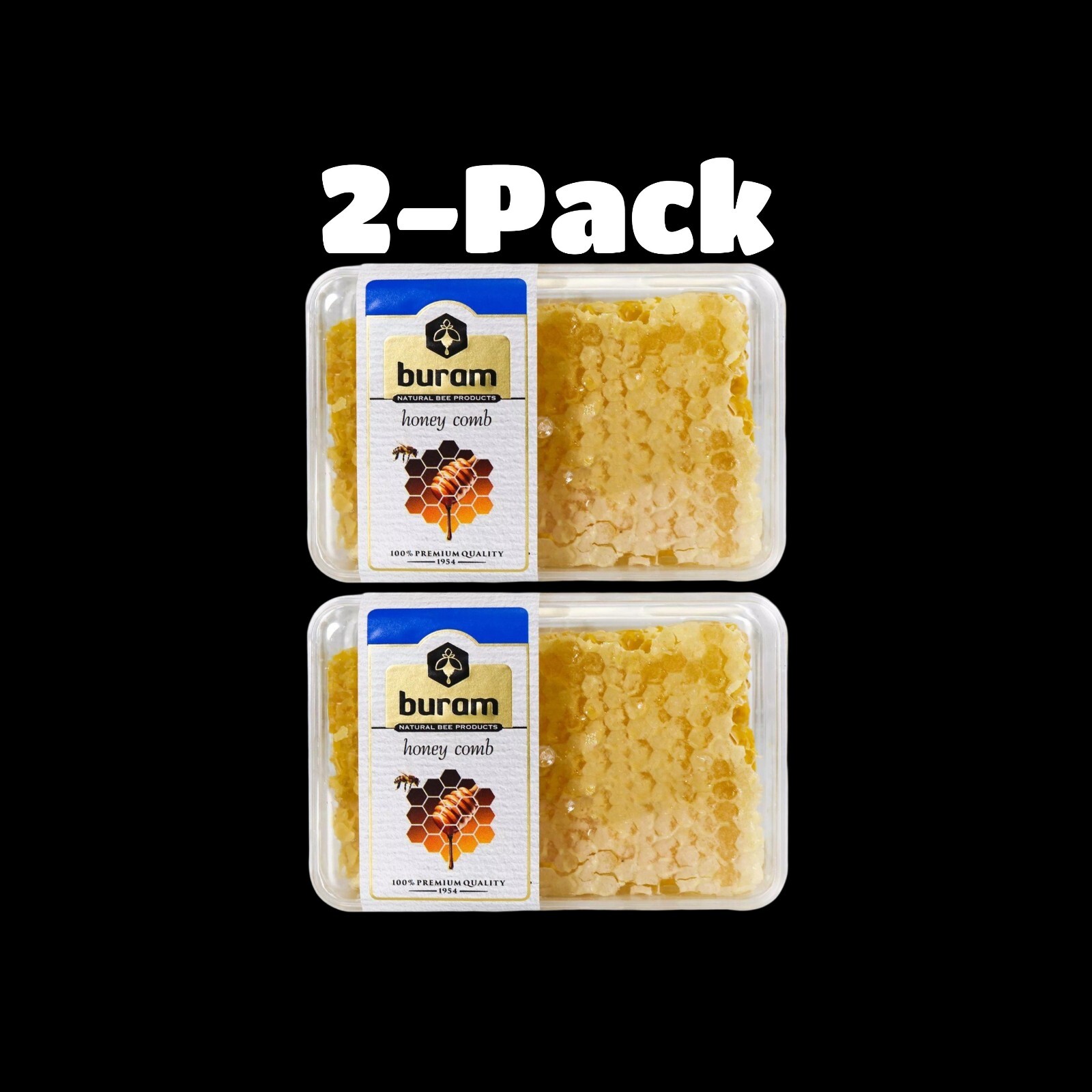 HONEYCOMB 2 Pack 7.05oz 200g Each 100% PURE UNFILTERED HONEY COMB DELICIOUS