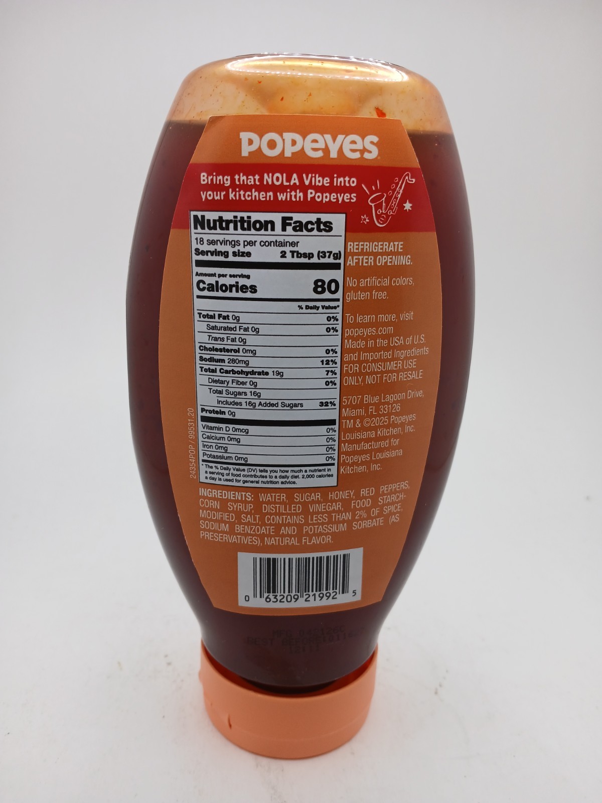 Popeyes Sweet Heat + Great Value Chicken Dipping Sauce Bundle Honey Mustard