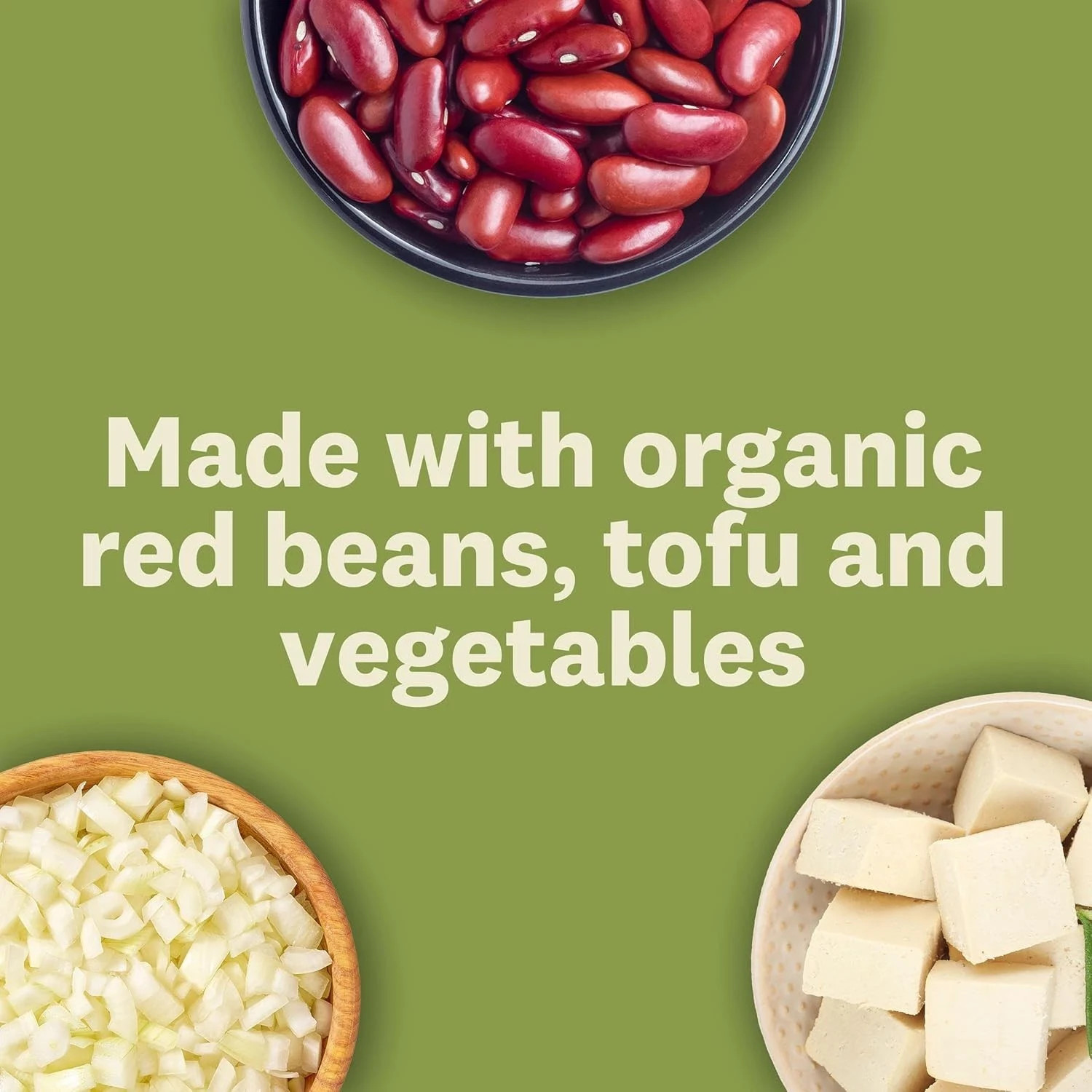 Vegan Medium Chili, Low Sodium, Gluten-Free, Organic Red Beans Tofu, 12 Pack