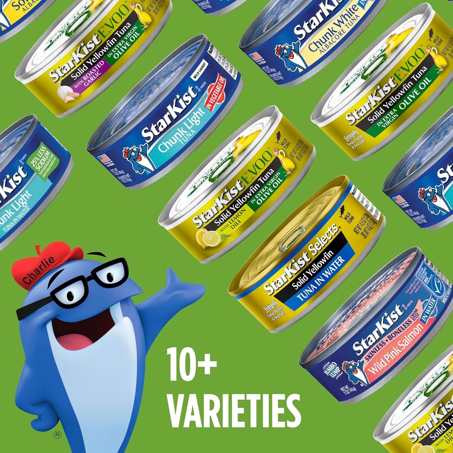 Solid Yellowfin Tuna in Extra Virgin Olive Oil – 4.5 oz Can, Pack of 12-USA