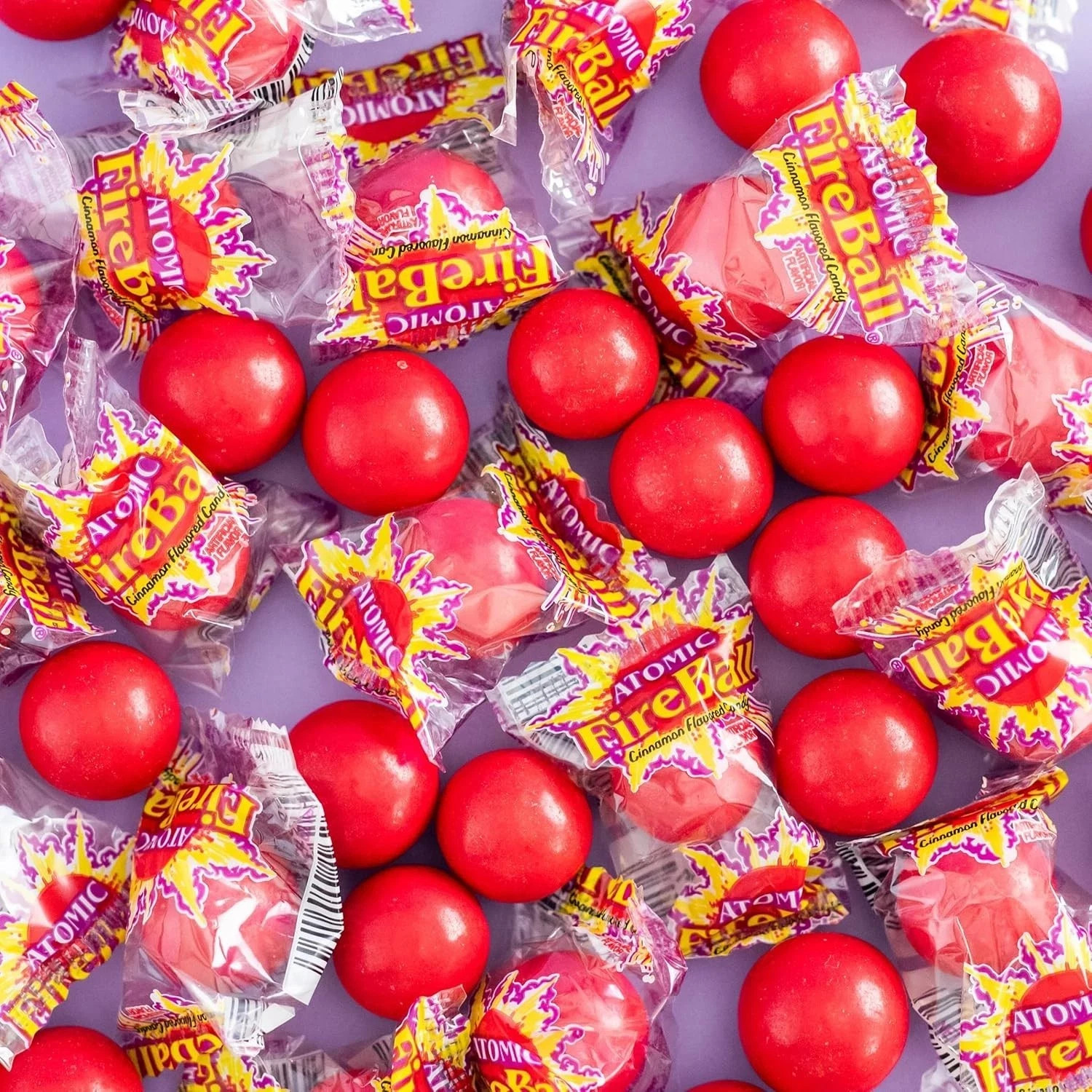 Wonka Atomic Fireball, Candy, Cinnamon Flavor, Individually Wrapped 64.8oz 240ct
