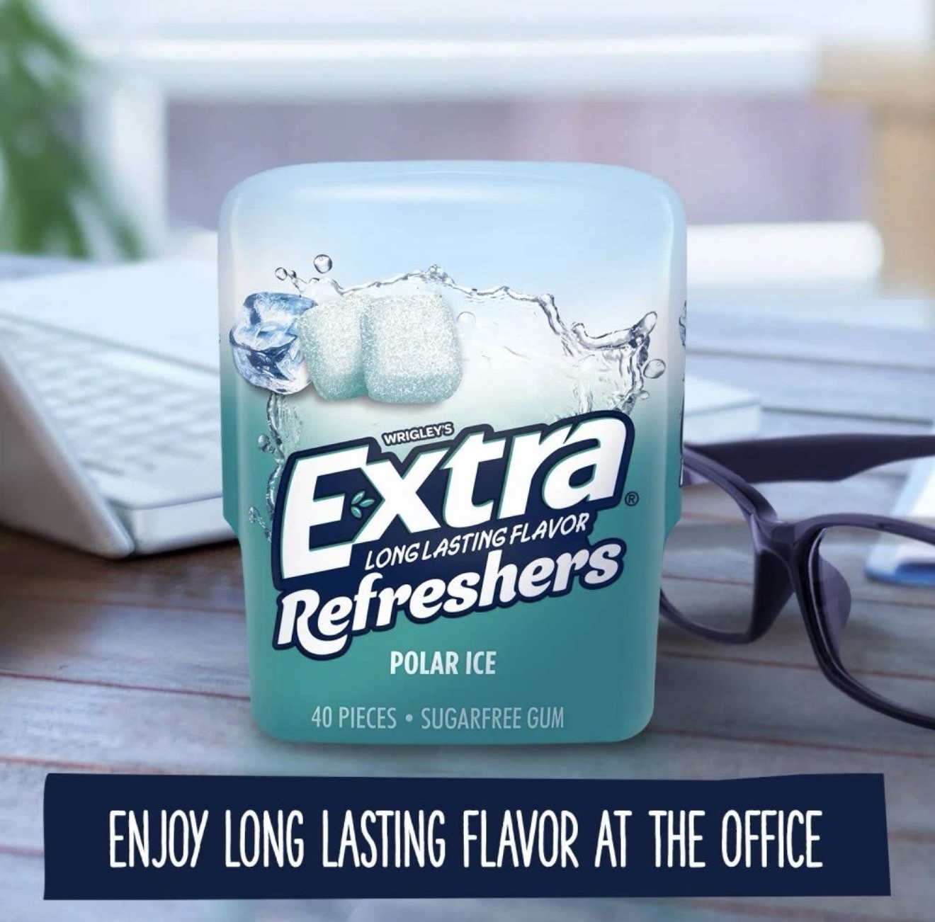 Wrigley Extra Refreshers Gum 40ct Polar Ice Sugarfree Soft Chew 3 Pack 120 Total