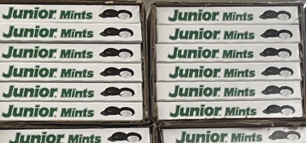 12 Boxes- JUNIOR MINTS In Pure Chocolate Candy Theater Box 3.5 oz FREE SHIP
