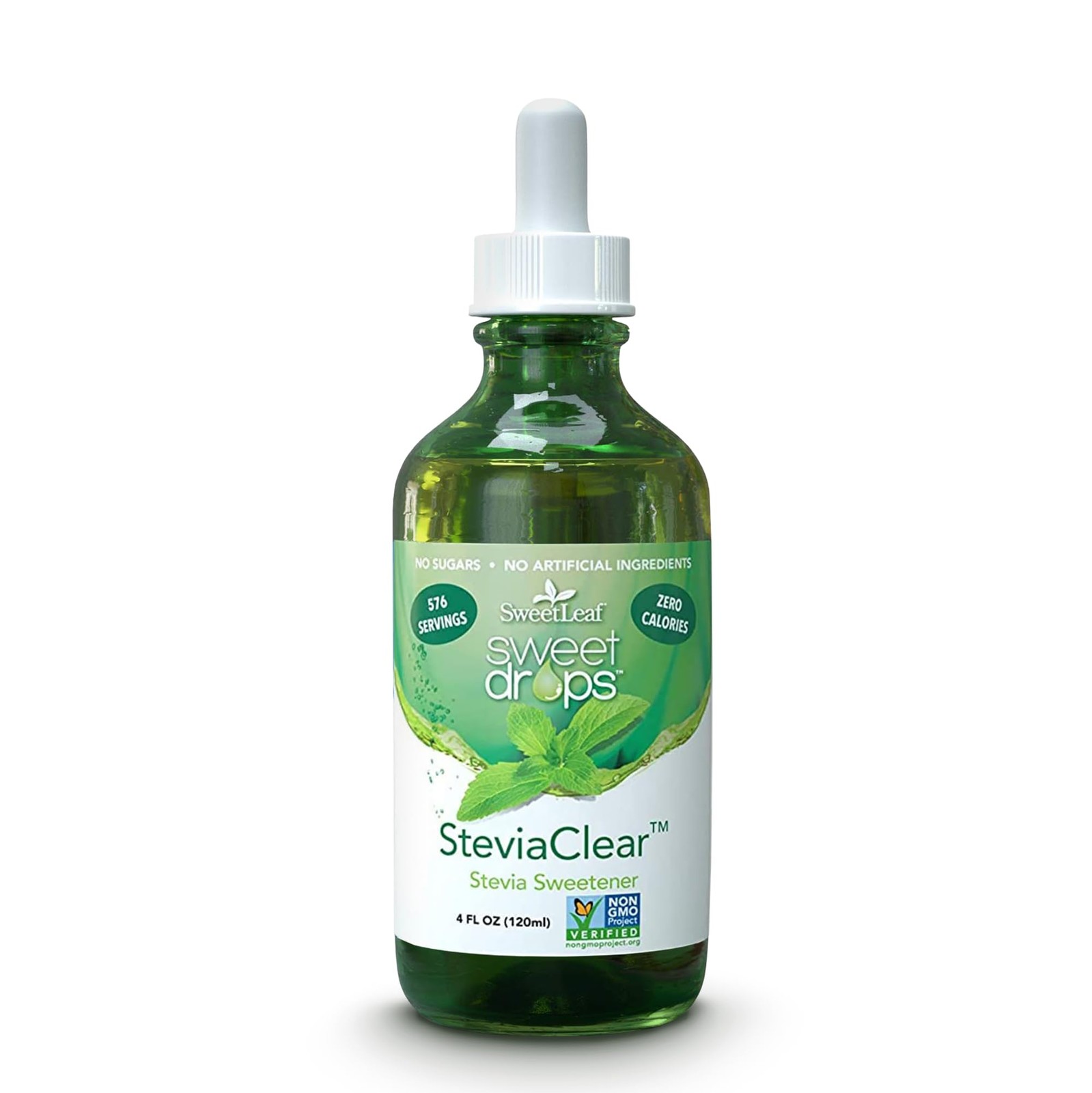 SweetLeaf Sweet Drops- Flavored Stevia Liquid 4 Fl Oz (Pack of 1), White