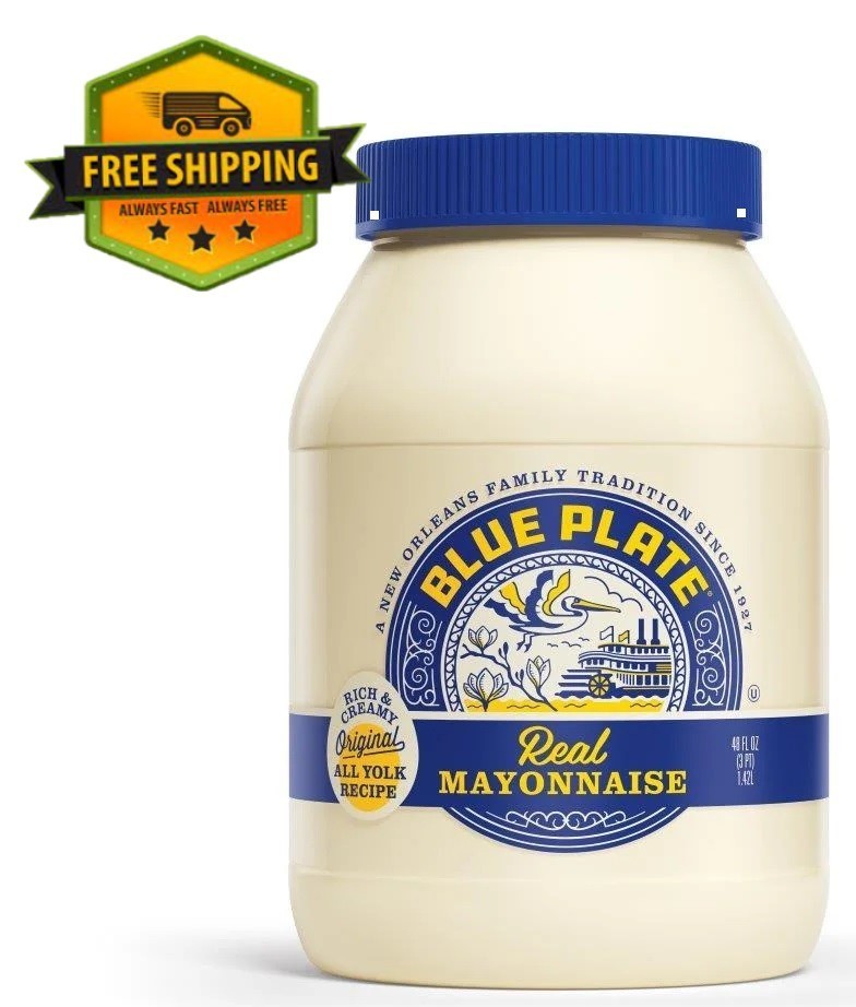 Real Mayonnaise by Blue Plate, 48 fl oz Plastic Jar