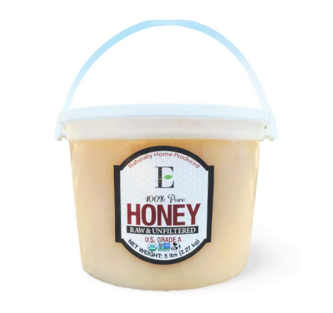 100% Pure Organic Creamed Honey – Raw 5 LBS