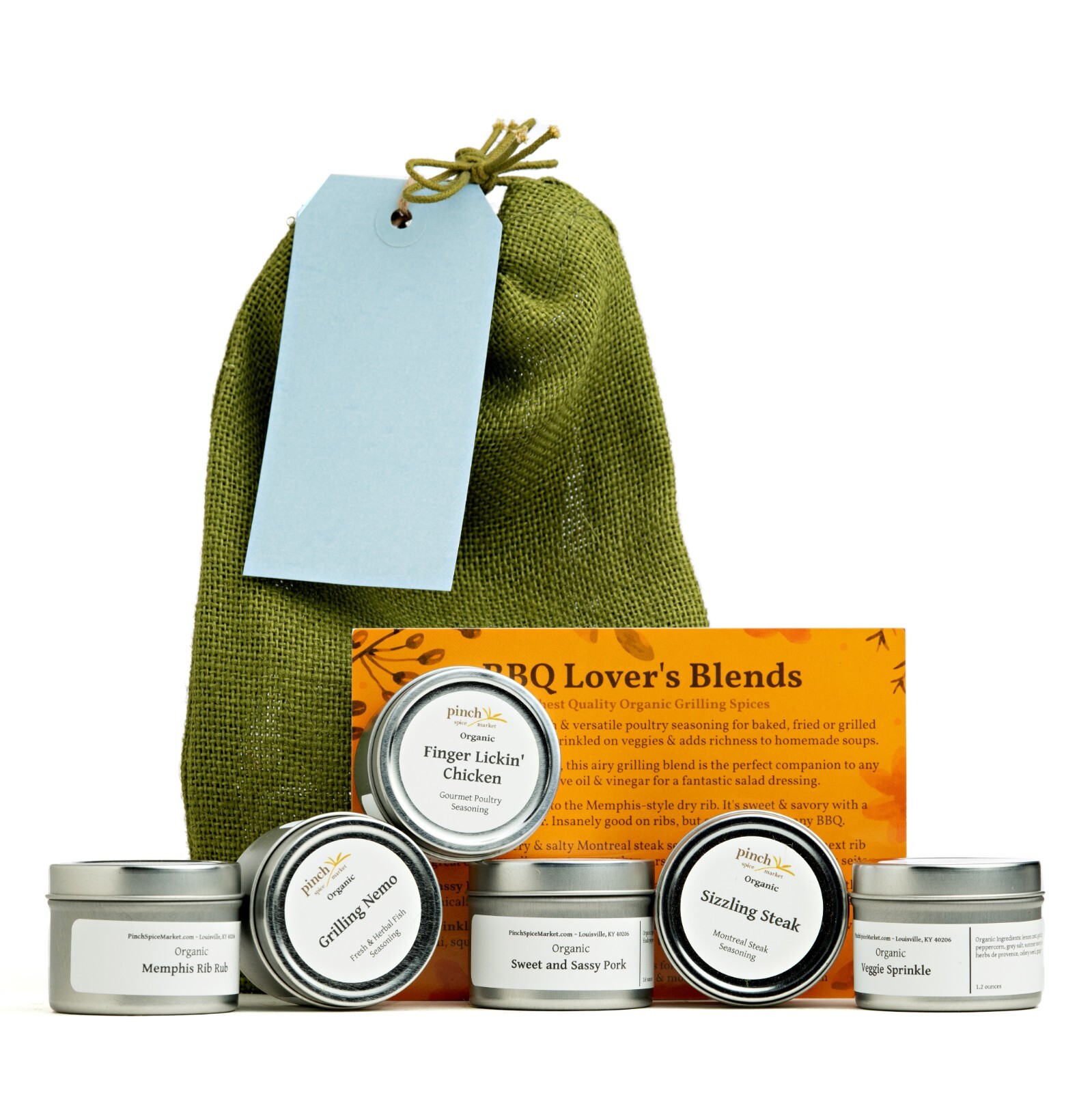 Organic BBQ Rubs & Spices Gift Bag | Great Gift for Grillers & Meat Lovers!