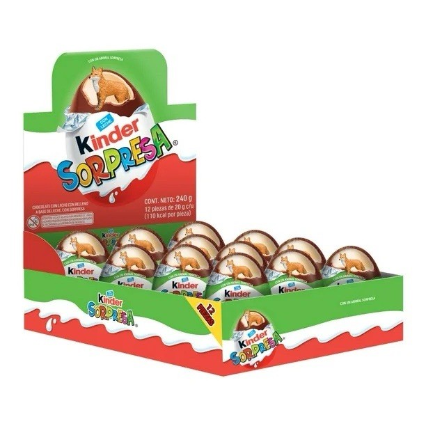 KINDER SORPRESA ANIMALES 🇲🇽 12 PIEZAS – Kinder Surprise (Chocolate Eggs w/Toy)