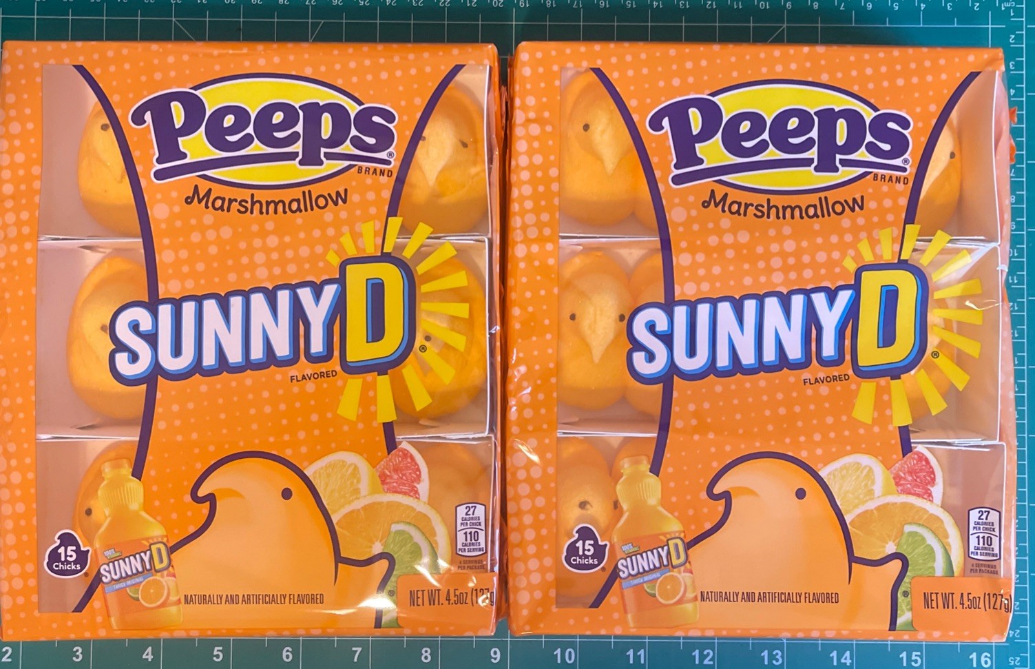 Peeps Sunny D 15 Count – 2 Pack – New Flavor FREE SHIPPING IN HAND