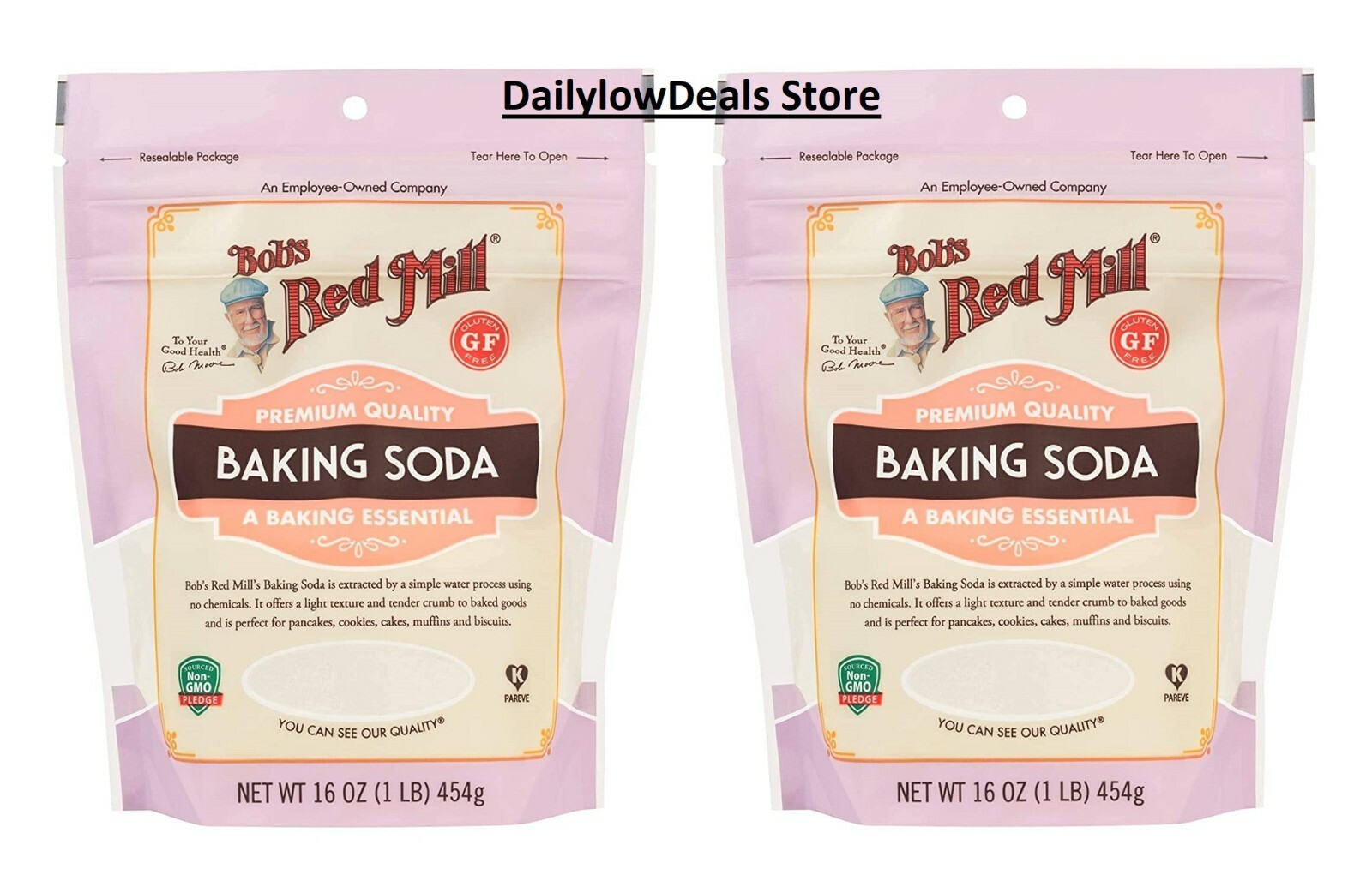 2 PACK – Bob’s Red Mill Baking Soda Gluten Free 16 Oz (Total 32 Oz) EXP: 06/2025