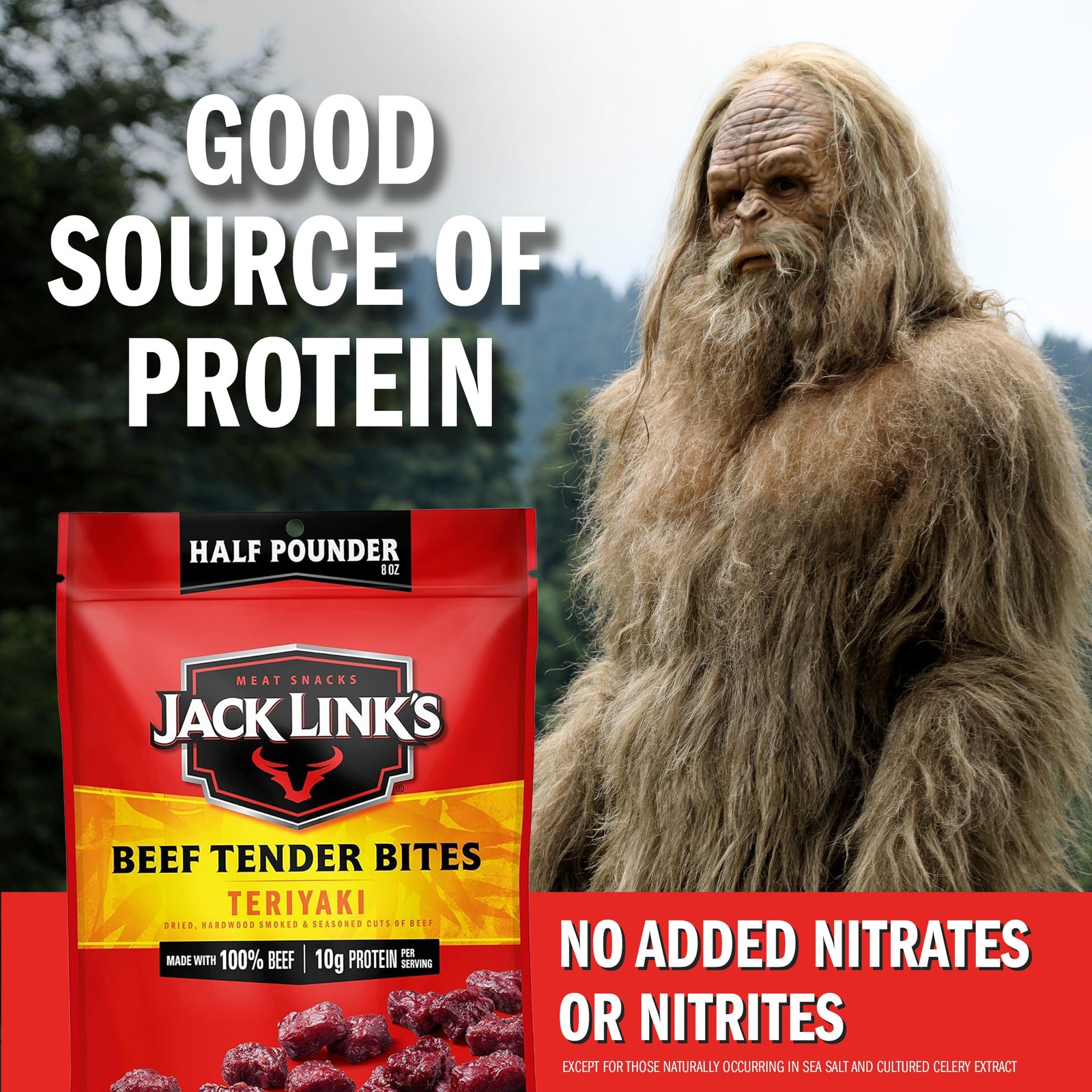 Jack Link’s Beef Tender Bites, Teriyaki, ½ Pounder Bag –