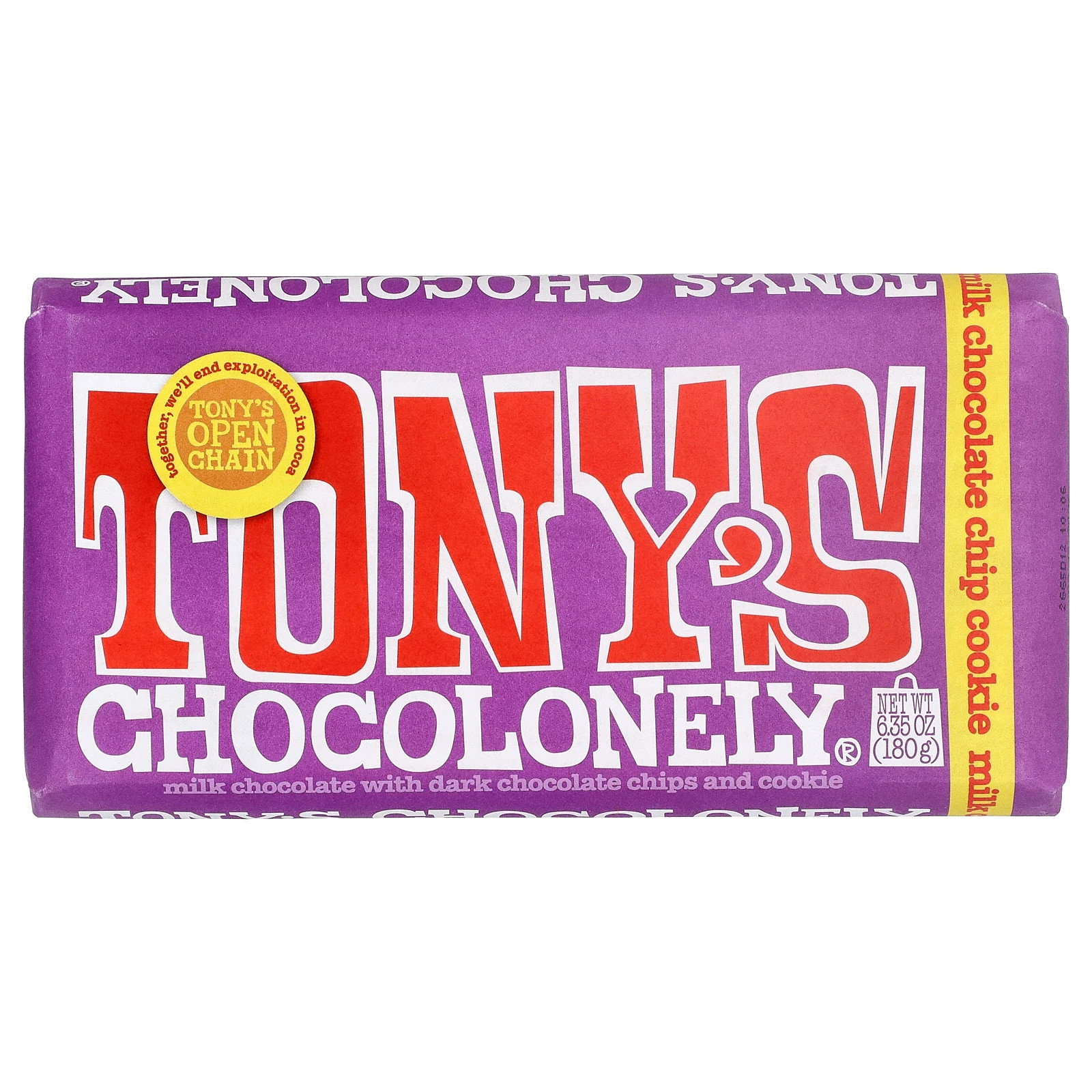 Milk Chocolate Bar with Dark Chocolate Chips and Cookie, 6.35 oz (180 g)