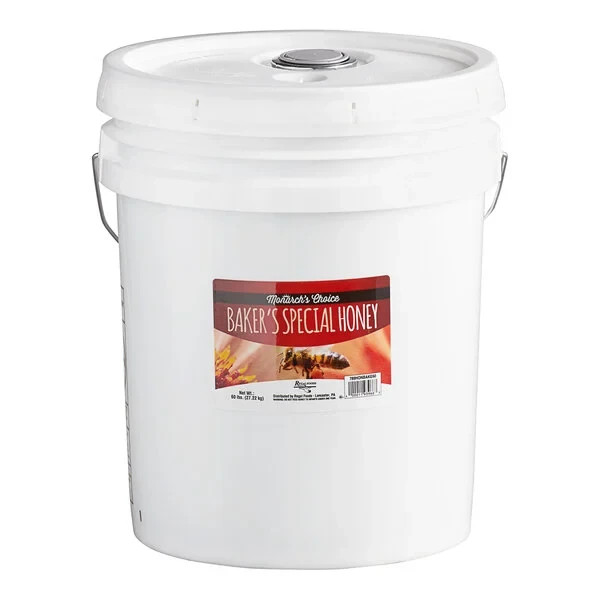 Monarch’s Honey 60 lb Pure Bulk Honey 5 Gallon Pail Bakers Special Gluten-Free