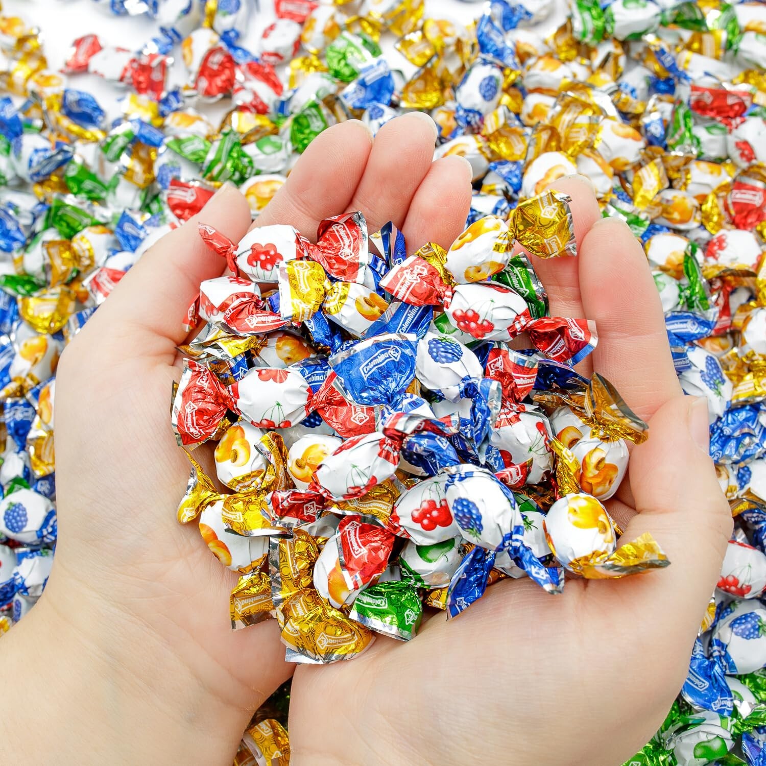 Colombina Delicate Fruit Drop 4 Assorted Flavors Bulk Delicious Candy (4 Pounds)