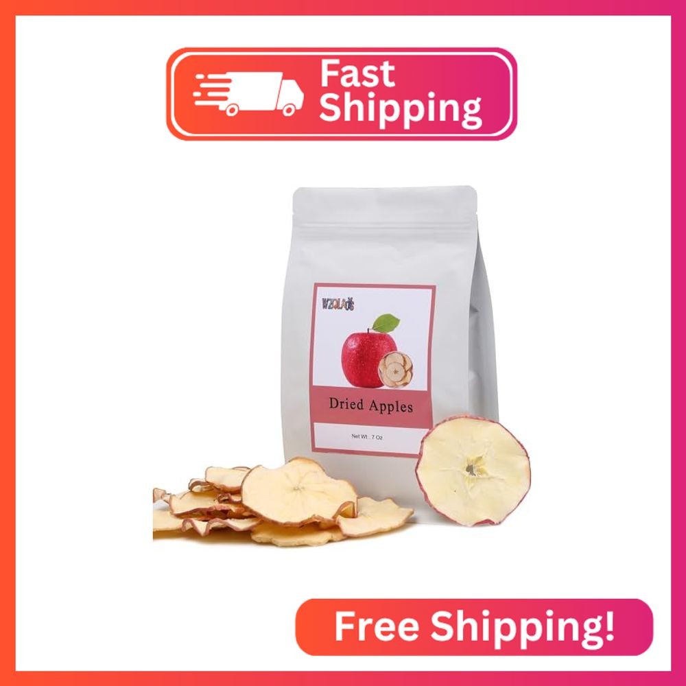 Dried Apples,Dehydrated Apple Slices 7oz/200g,No Sugar Added,for Healthy Snackin
