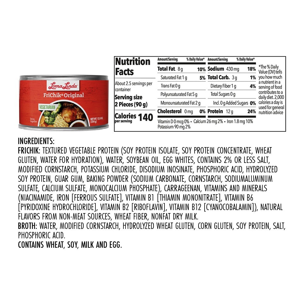 Loma Linda – FriChik (12.5 oz.) (6 Pack) Vegetarian