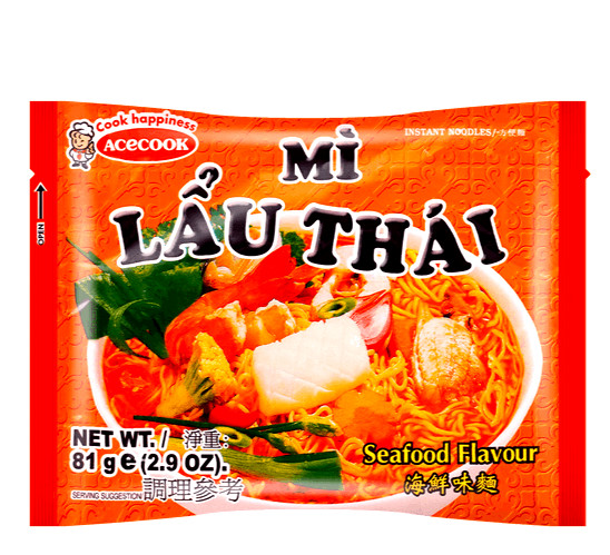 Acecook SeaFood Instant Noodles ( Mi Lau Thai ) 2.9 oz x 5 Packs~11/15/2025