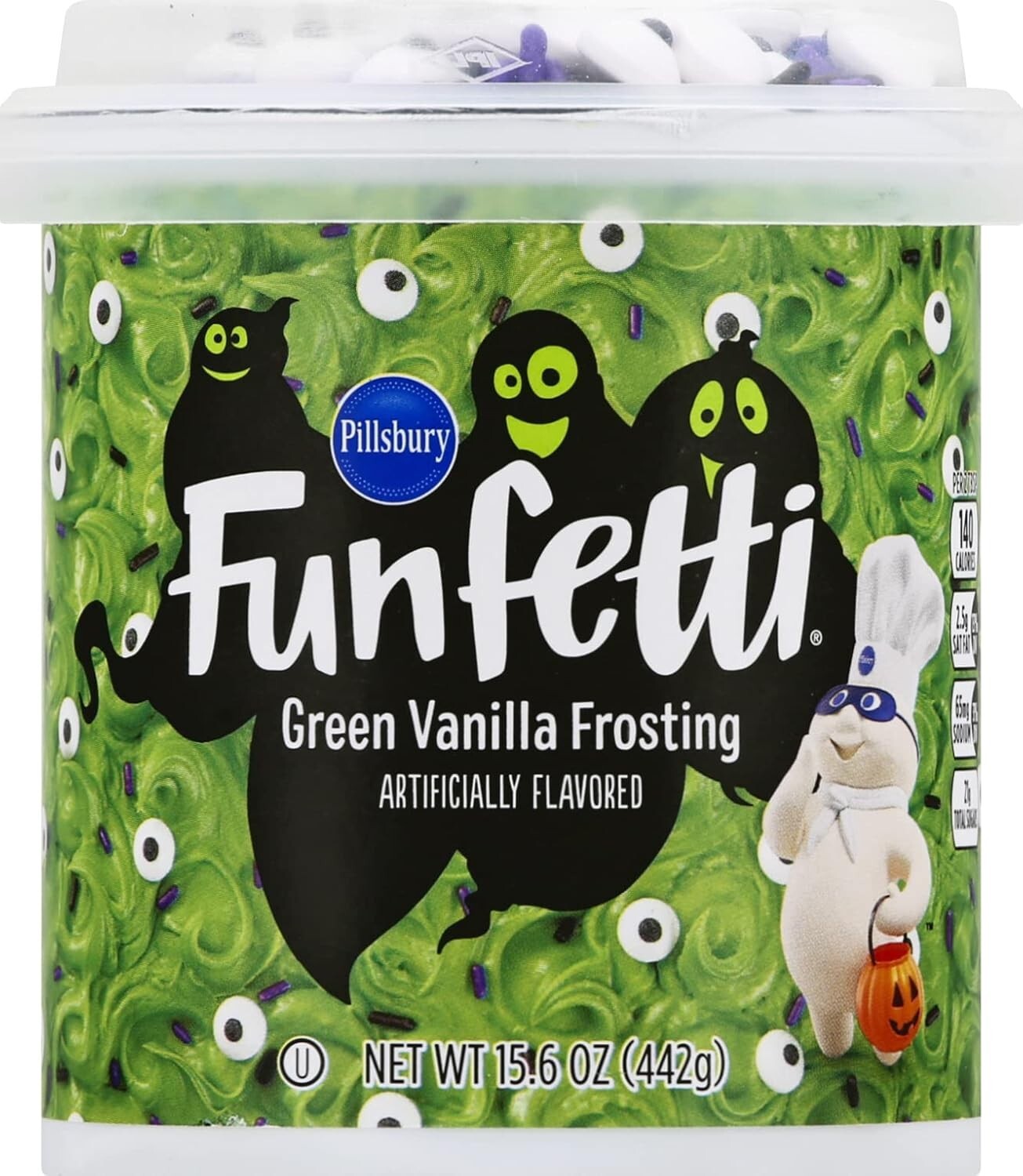 Pillsbury Funfetti Halloween Cake Mix Candy Bits Green Cupcake 2-15.2Oz JAN 2027