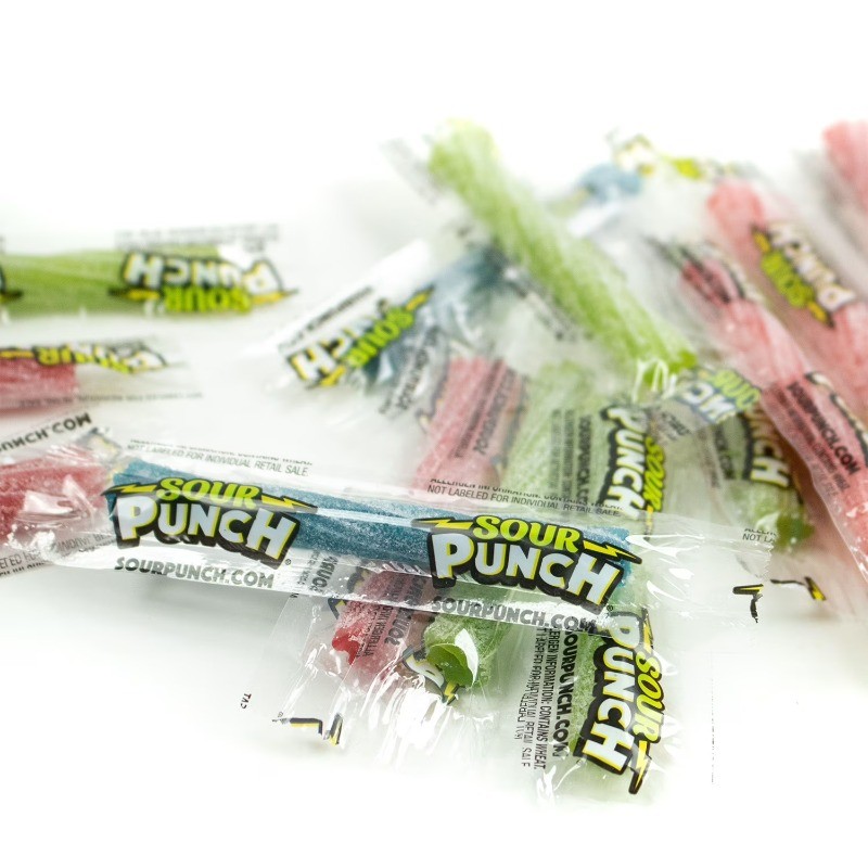 Sour Punch Twists, Assorted Flavors Chewy Candy, 210 Pieces, 2.59 lb Jar