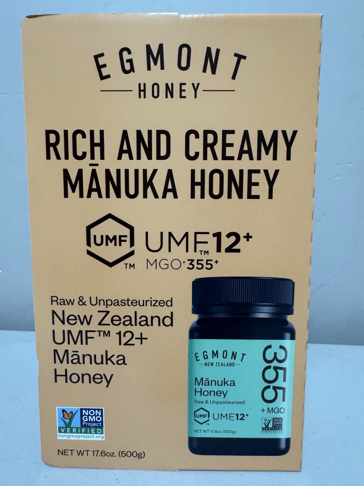 NEW Egmont Honey Rich and Creamy Manuka Honey, UMF 12+, 17.6 oz (500g) 01/13/31
