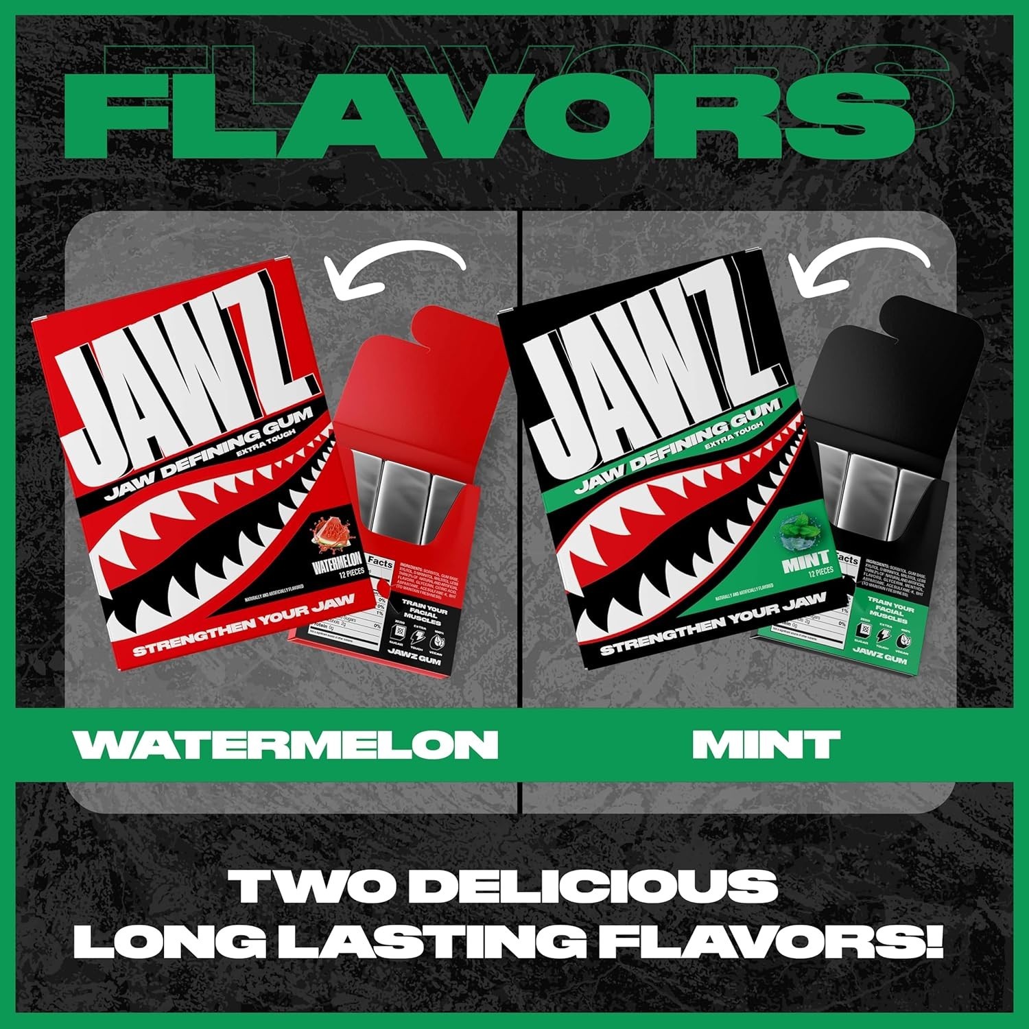 Sugar Free Mint Jawline Chewing Gum 4- Supply Facial Exerciser for Men Women
