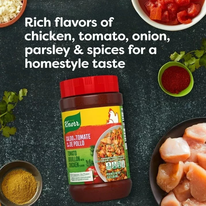 Knorr Granulated Tomato with Chicken Flavor Bouillon Ground, 32 Oz Jar