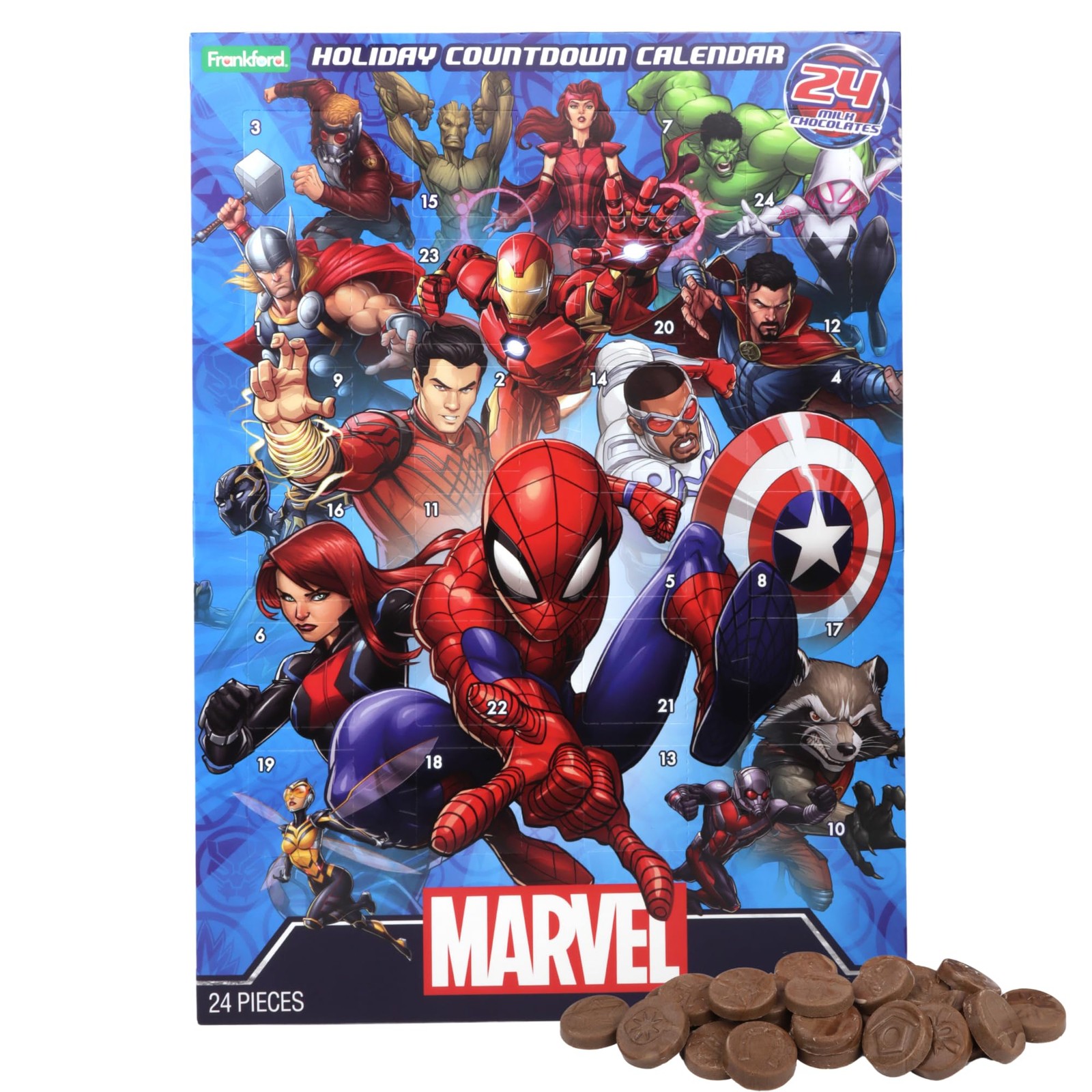 Marvel Avengers Chocolate Advent Calendar, Countdown to Christmas, 24 Days