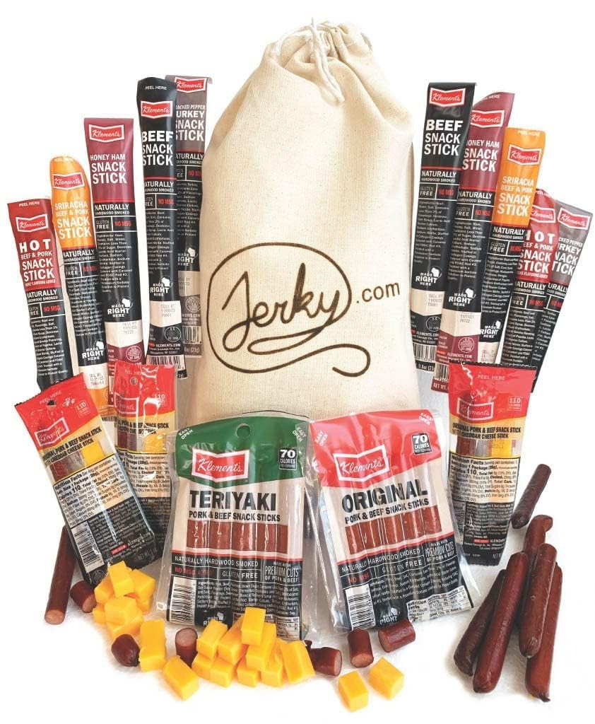 Jerky Gift Basket for Men & Women – 26Pc Jerky Variety Pack of Beef, Pork, Turke