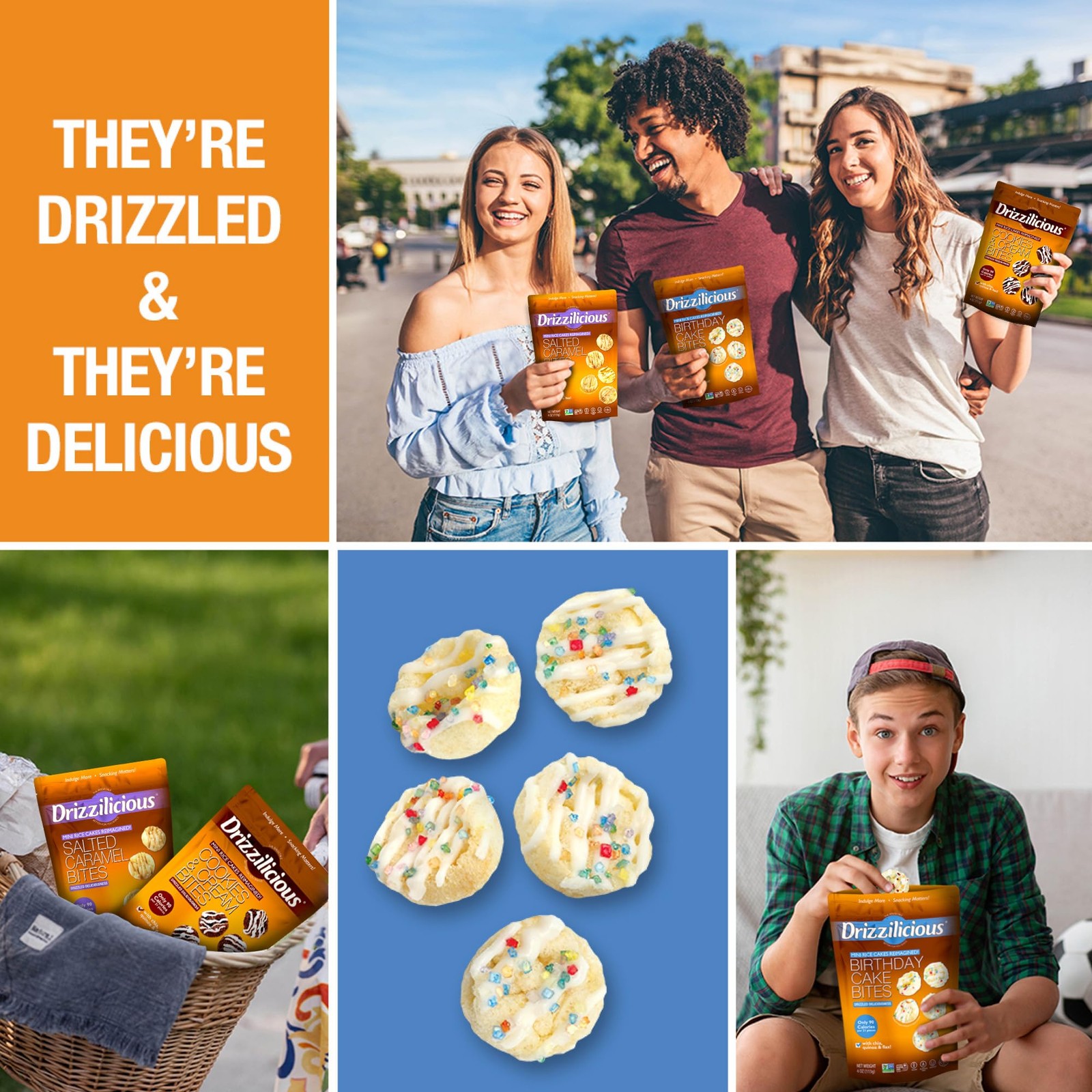 Drizzilicious Mini Flavored Rice Cakes Birthday Cake – 4 Ounce (Pack of 1)