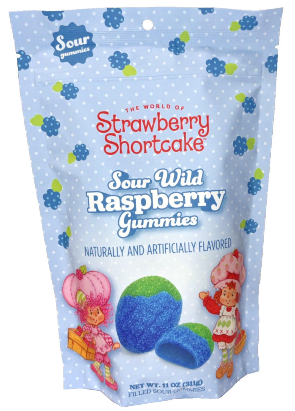 Strawberry Shortcake Candy Sour Wild Raspberry Flavored Filled Gummies 11 oz YUM