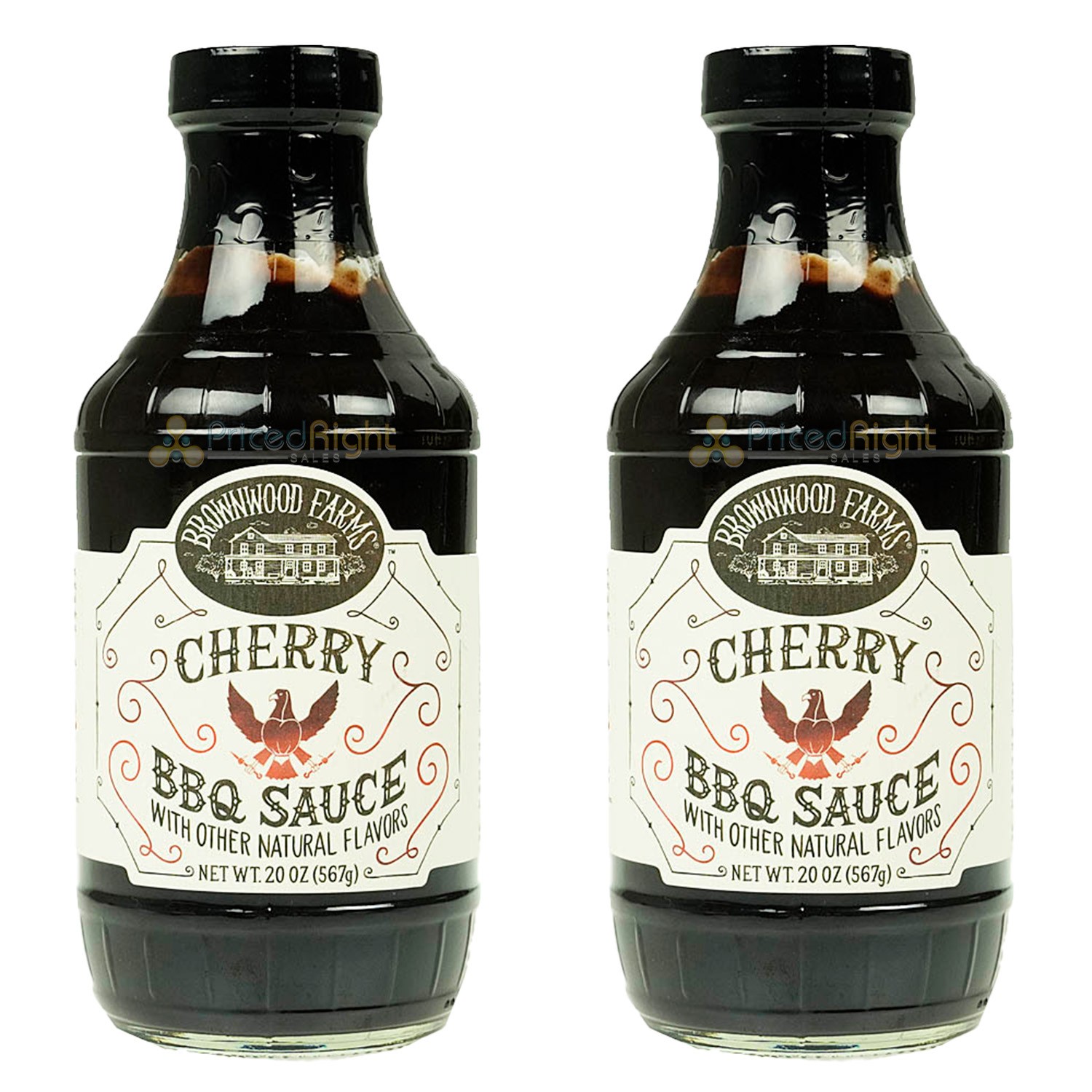 Brownwood Farms Sweet & Tangy Cherry BBQ Sauce Gluten Free Farm Fresh 2 Pack