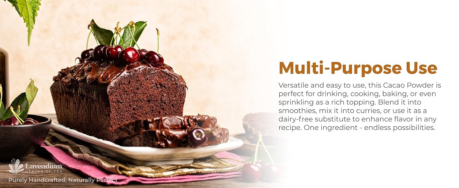 6oz Cacao Powder, 100% Natural & Pure, Unsweetened, Rich Chocolate Flavor, for