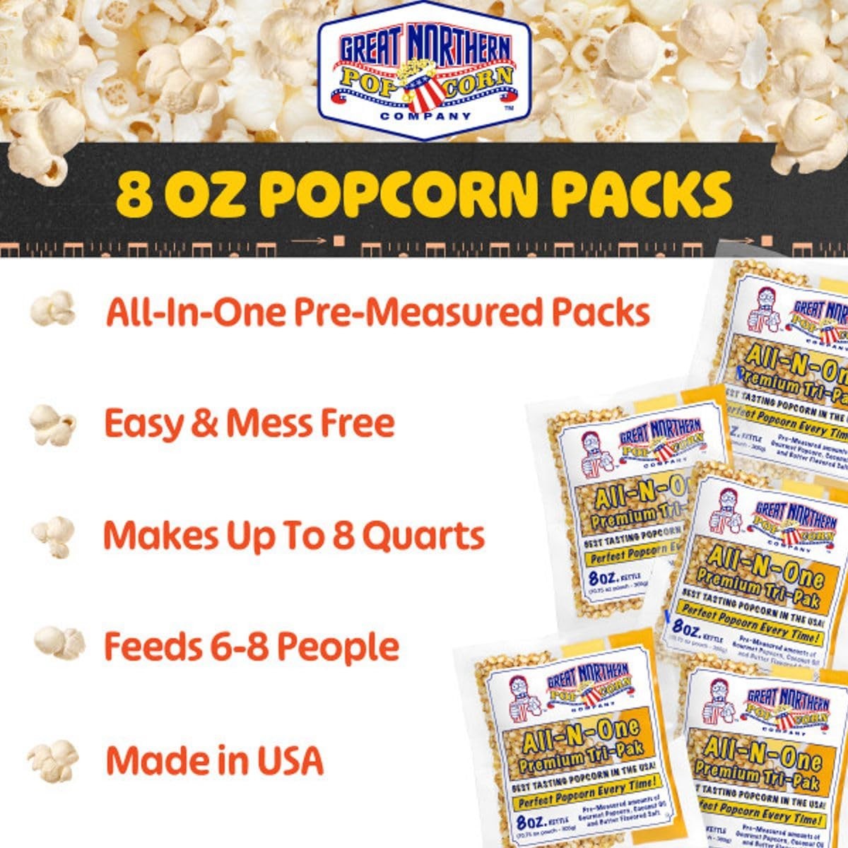 All-in-One Popcorn Treats – 8-Ounce Pack of 24 for Effortless Gourmet Snacking
