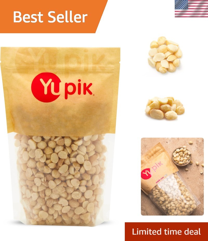 2.2 lb Unsalted Raw Macadamia Nut Pieces – Perfect for Healthy Snacking & Baking