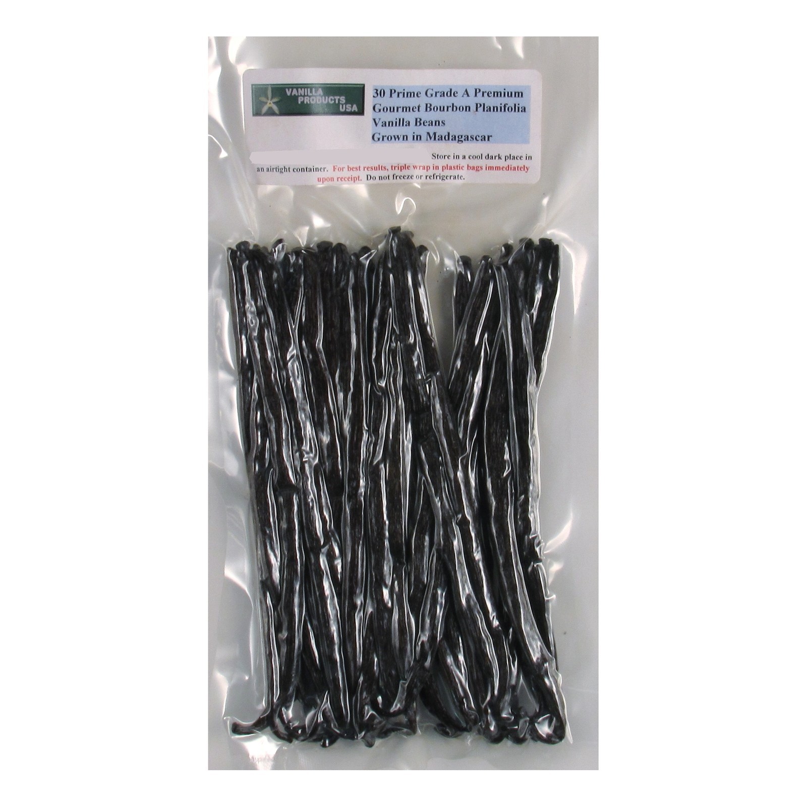 30 Prime Grade A Gourmet Madagascar Bourbon Vanilla Beans 6~7″