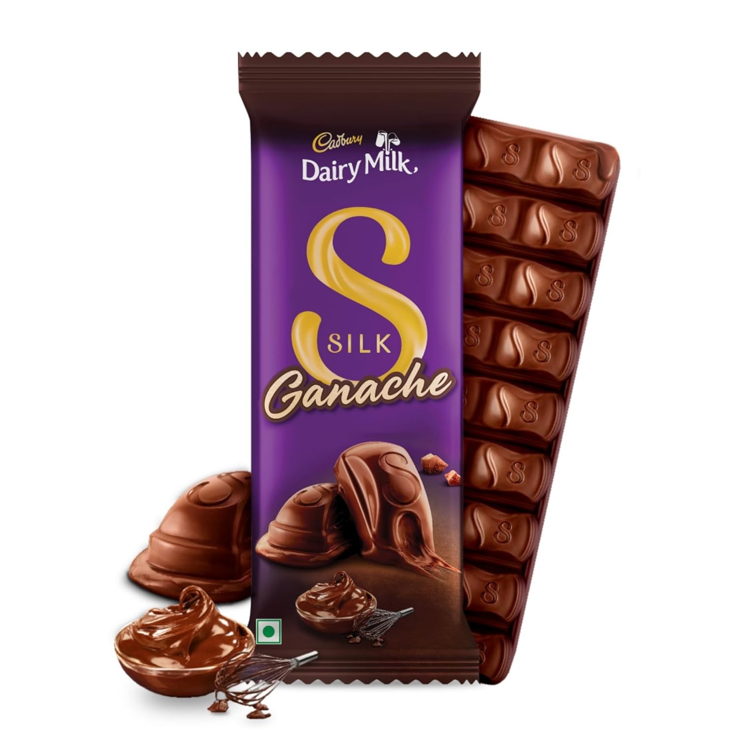 Cadbury Dairy Milk Silk Ganache Milk Chocolate Bar 54G (PACK OF 3) FREE DELIVERY