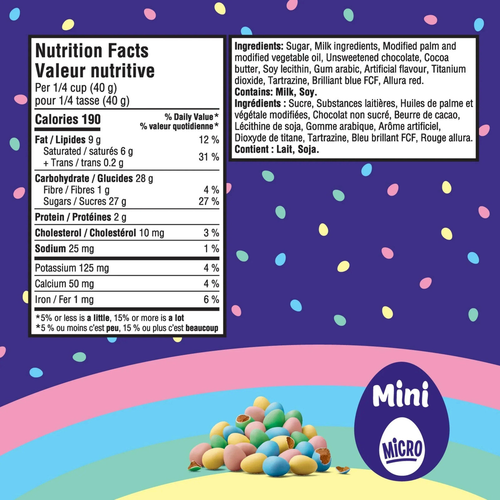 Cadbury Micro Mini Eggs, Milk Chocolate Candy, 151g (5.3 oz)