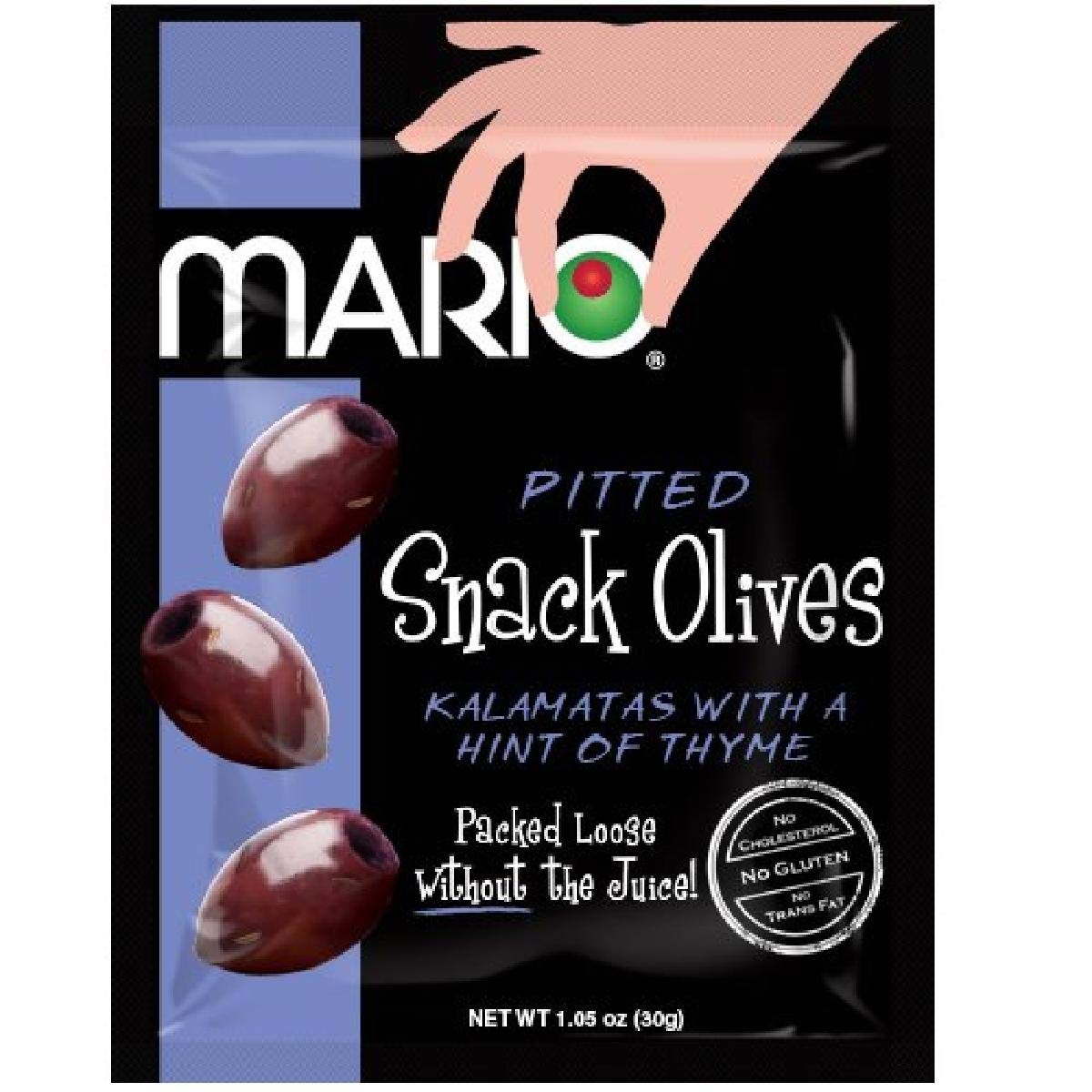 Mario Camacho Foods Pitted Snack Olives – Kalamata Olives with a Hint of Thy…