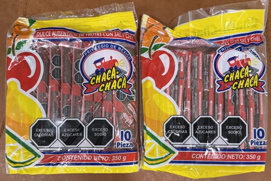 Chaca Chaca Mexican Tamarind Candy Sticks with Chili 10 Pieces 350g Pack of 2