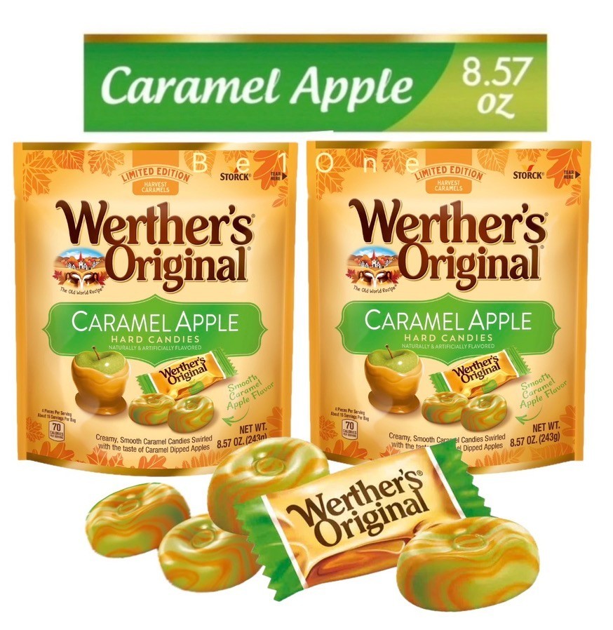 Werther’s Original Limited Edition Caramel Apple HARD Candy, 8.57 oz | Pack of 2