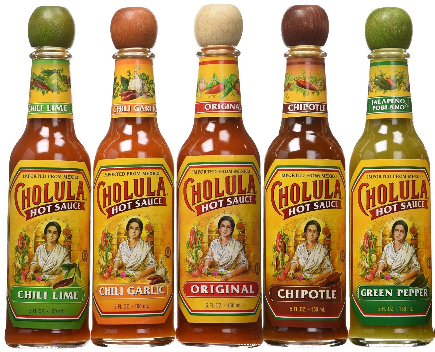 Cholula Hot Sauce Variety Pack 5 Different Flavors