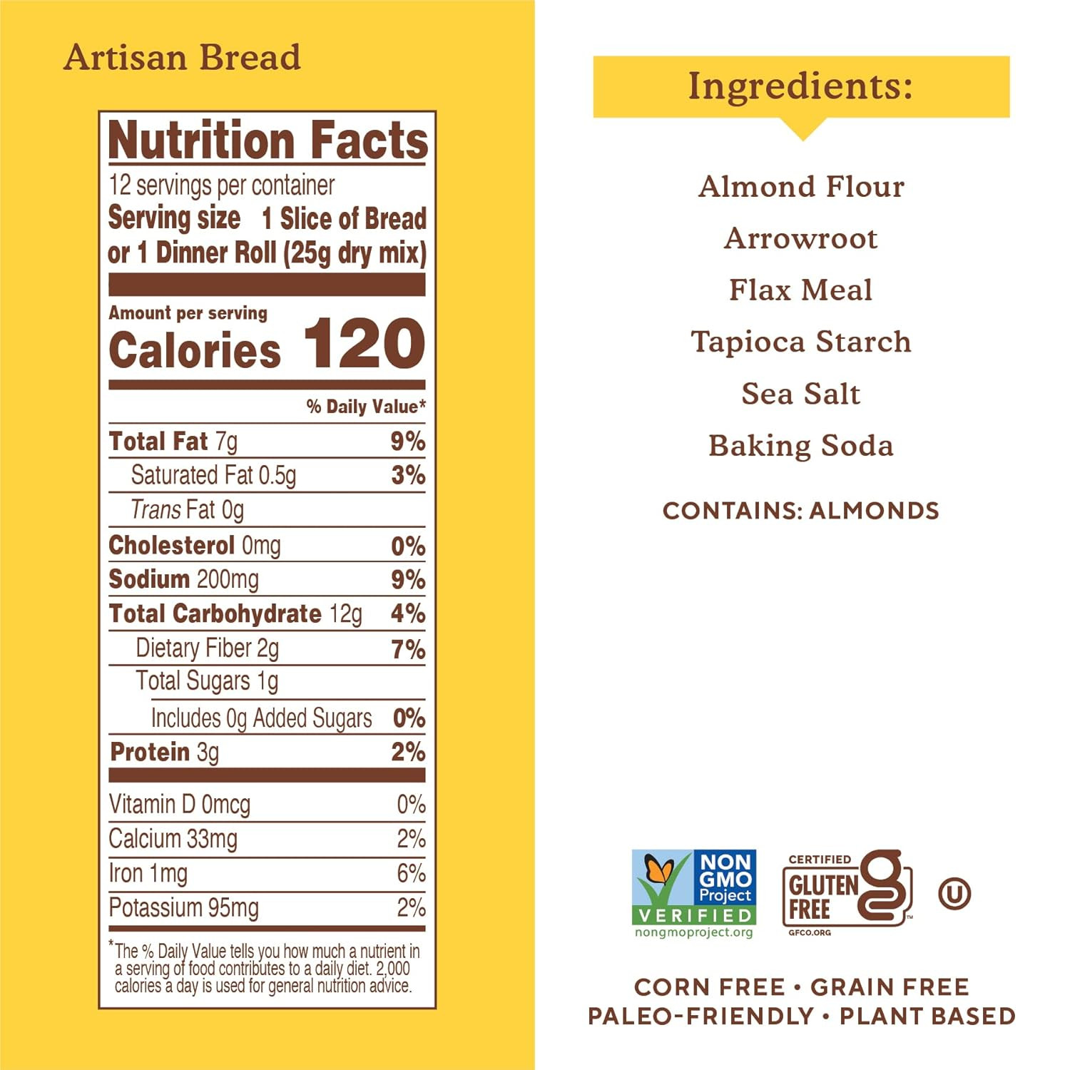 Simple Mills Almond Flour Baking Mix, Gluten Free Artisan Bread Mix, Made with W