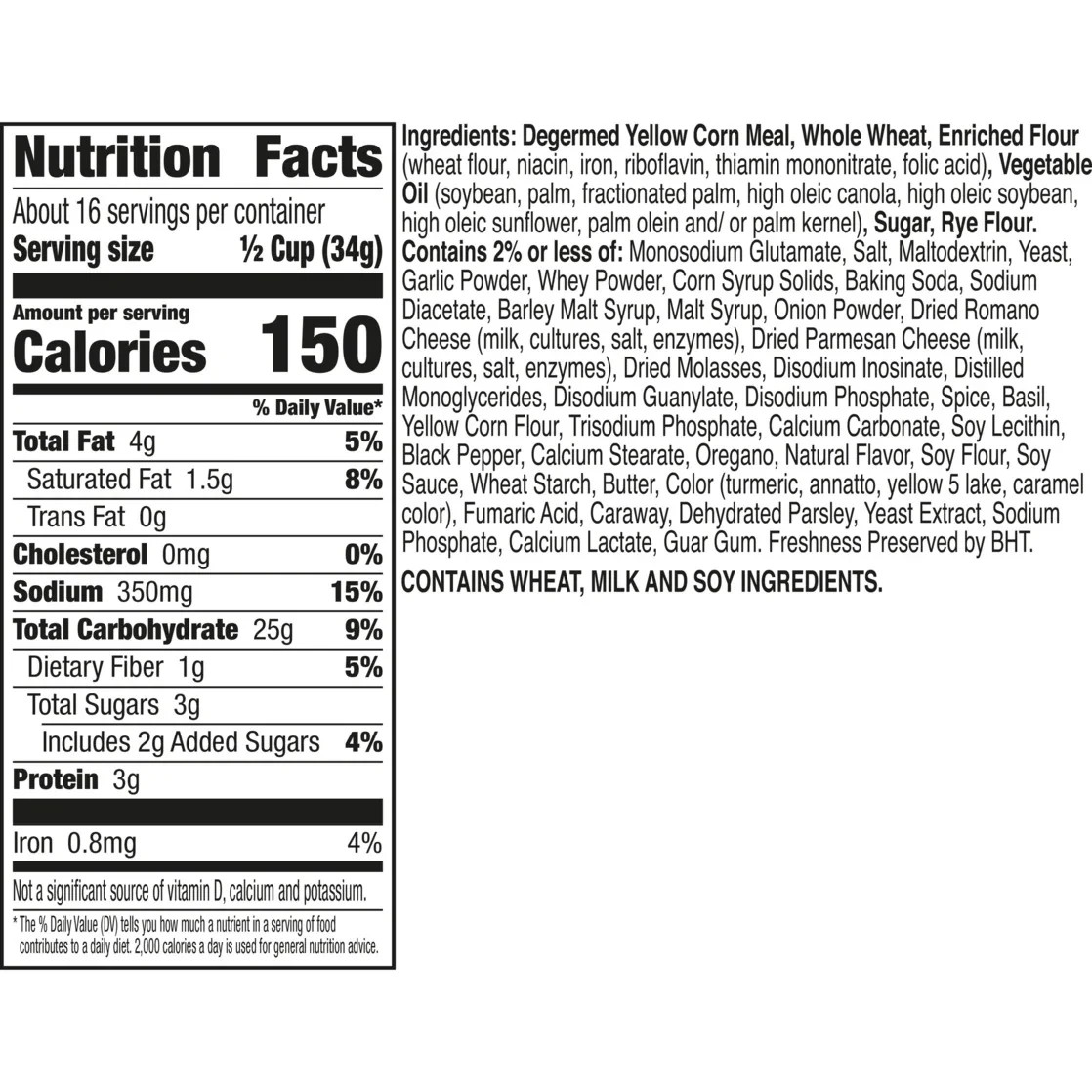 Chex Mix Bold Garlic and Herb Snack Mix, Snack Tub, 20 oz
