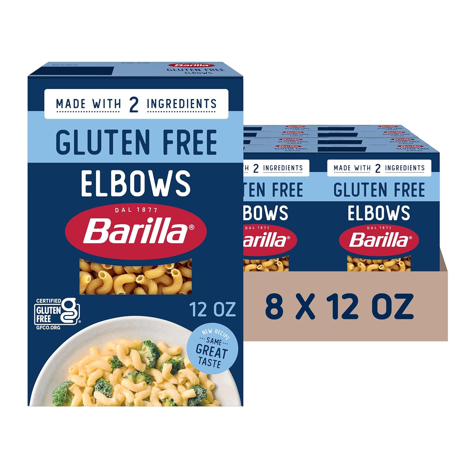 Gluten Free Elbows Pasta, 12 Ounce (8 Boxes) – Non-Gmo Gluten Free Pasta Made wi