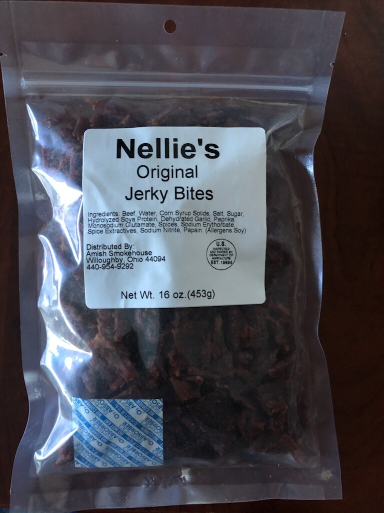 Nellie’s Beef Jerky Bites, 1 Pound Bulk Bag, Original Mild