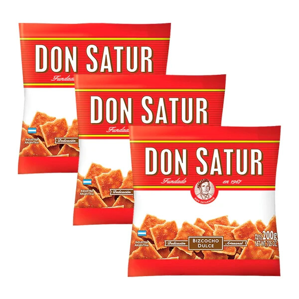 GALLETAS DON SATUR BIZCOCHO DULCE ESPECIAL X 3