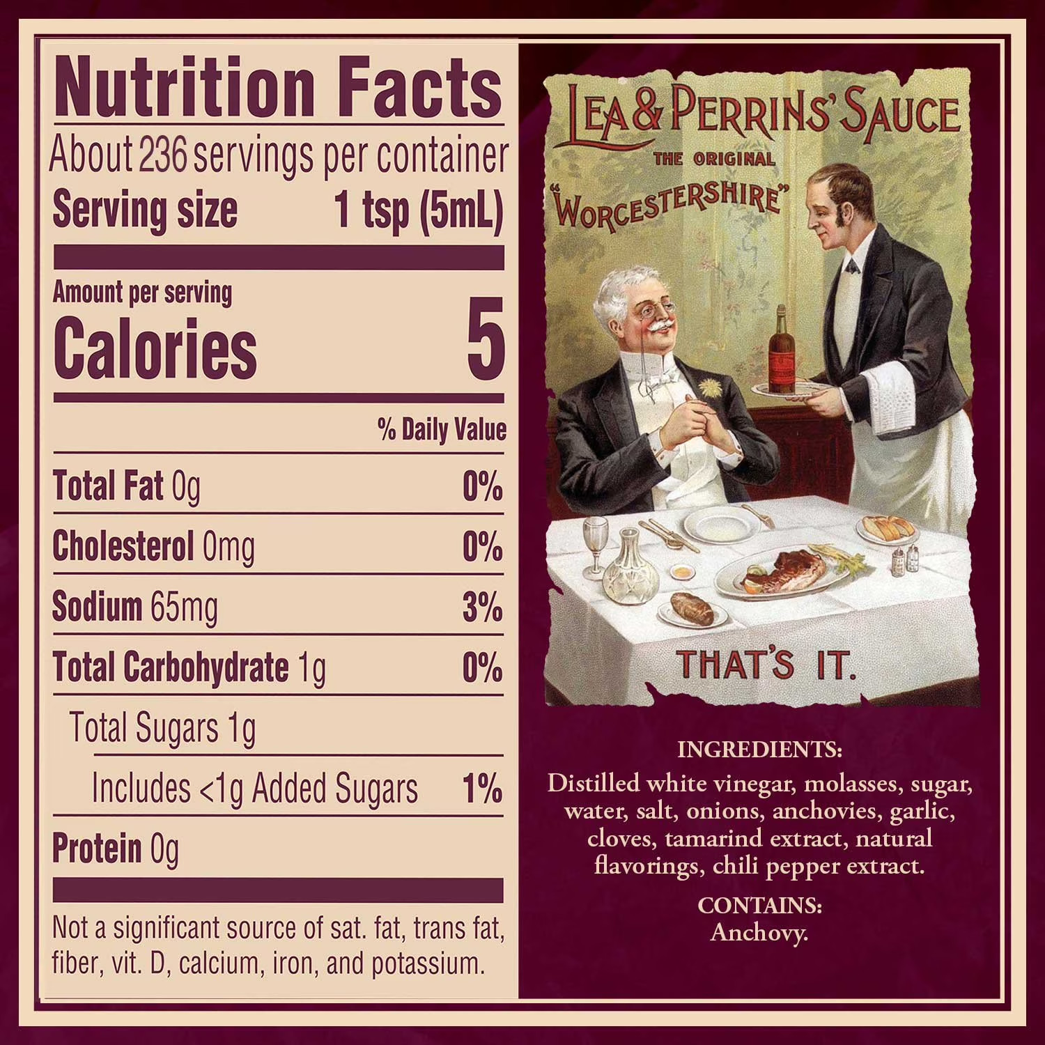 Lea & Perrins Worcestershire Sauce, 2-Pack (20 fl oz each), 40 fl oz Total