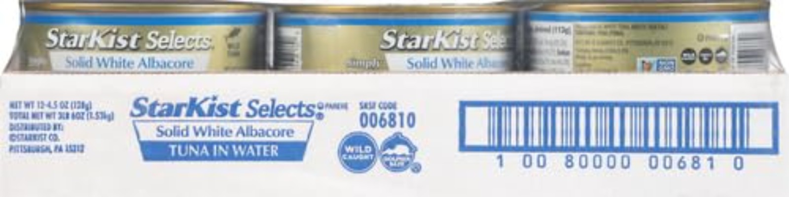 Selects Solid White Albacore Tuna In Water – 4.5 oz Can Pack of 6