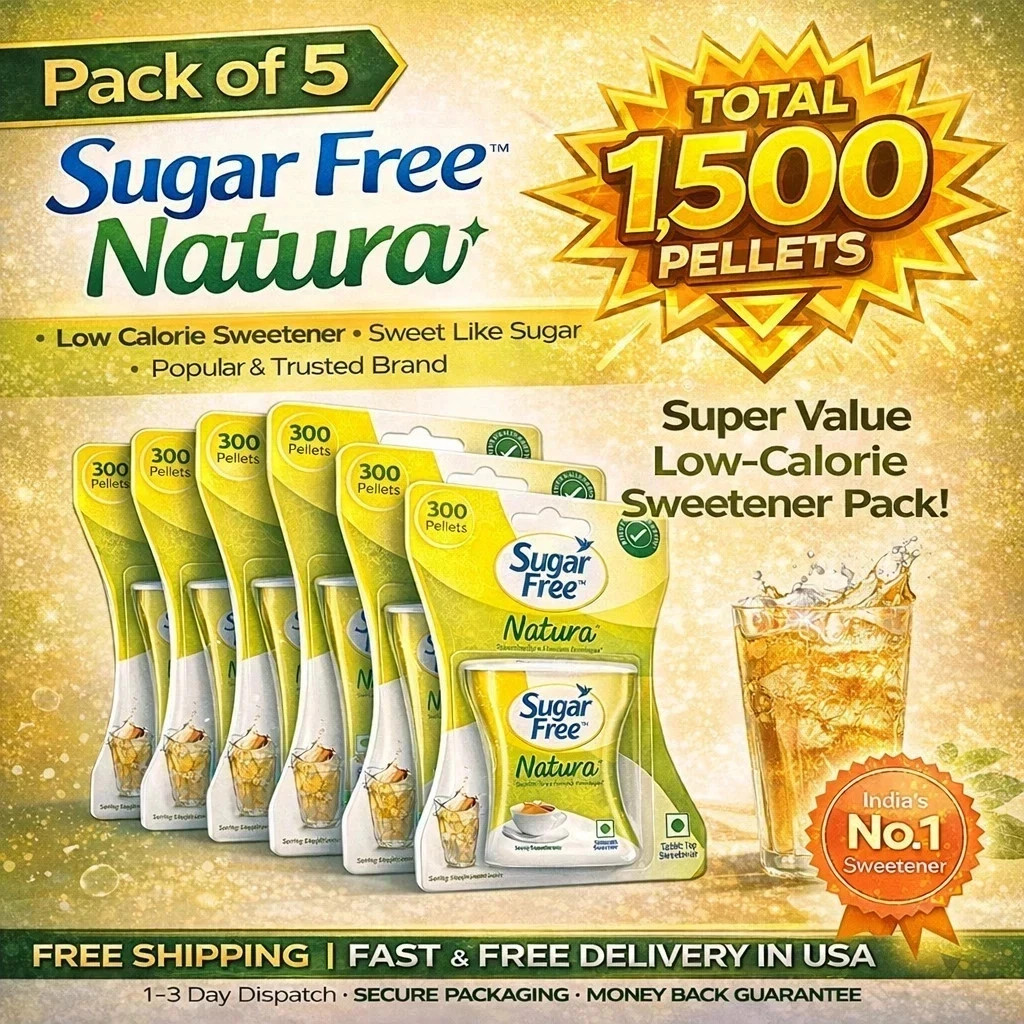 5 X Sugar Free Natura 1500 Pellets 25.5g Low Calorie Sweetener Exp 2028