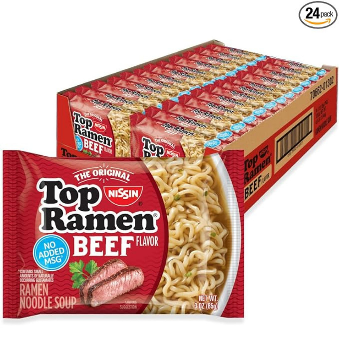 Nissin Top Ramen Noodle Soup 3 Ounce Pack of 24, Choose Your Flavour